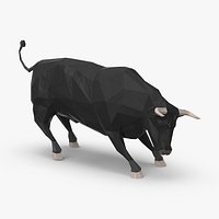 Bull Black Charging