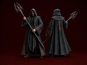 Dark Mage - Dark Fantasy Wizard - Rigged 3D model
