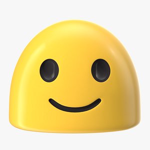 Slightly Smiling Face Android Emoji 3D