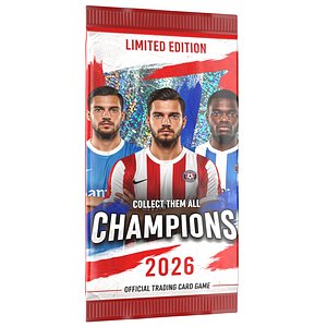 Generic Football Trading Card Booster Pack model