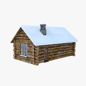 Winter Log Cabin