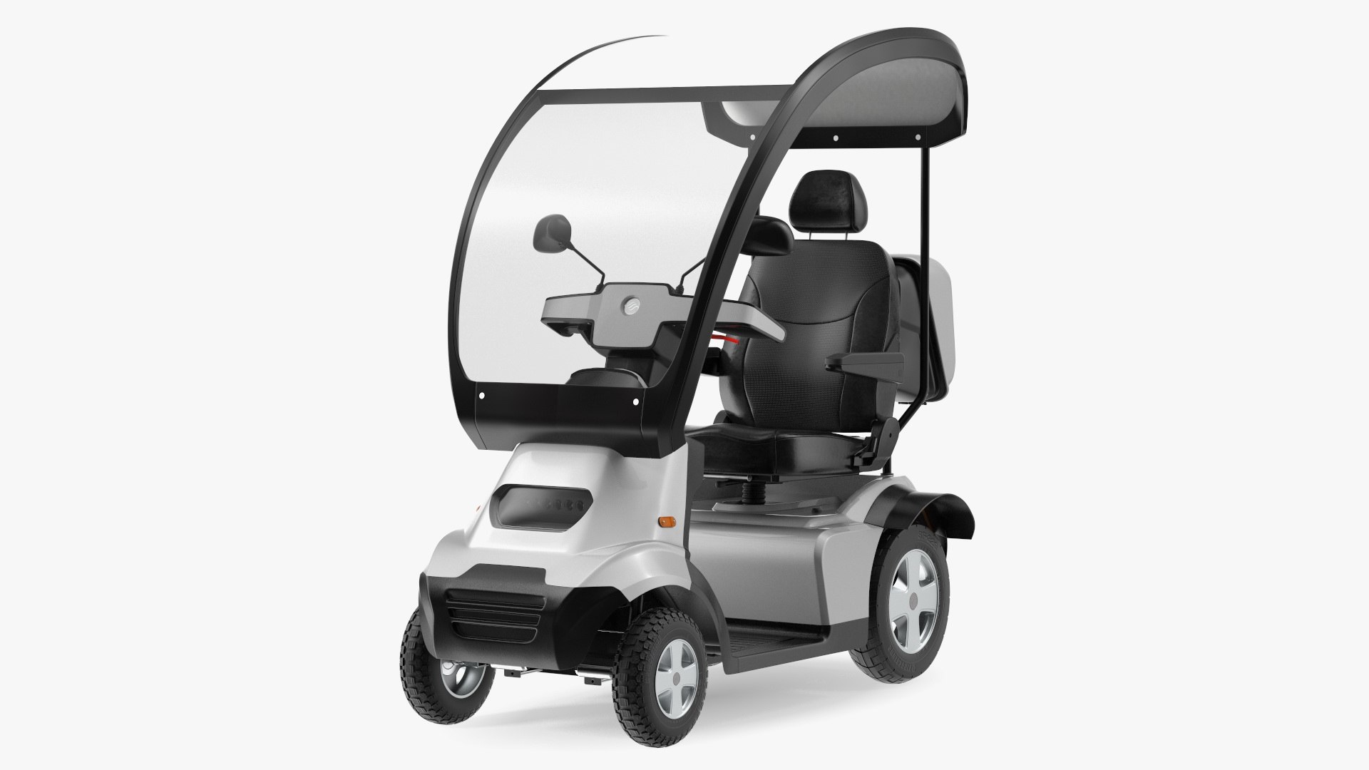 Grey 4-Wheel Electric Scooter Afikim S4 3D model preview
