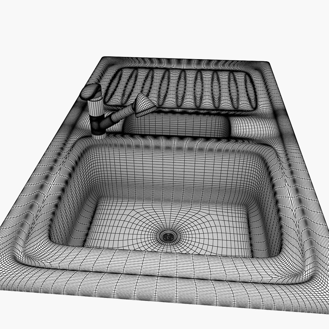 3d model sink modelling clean