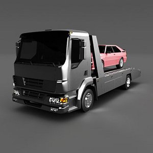 flatbed truck car 3d 3ds