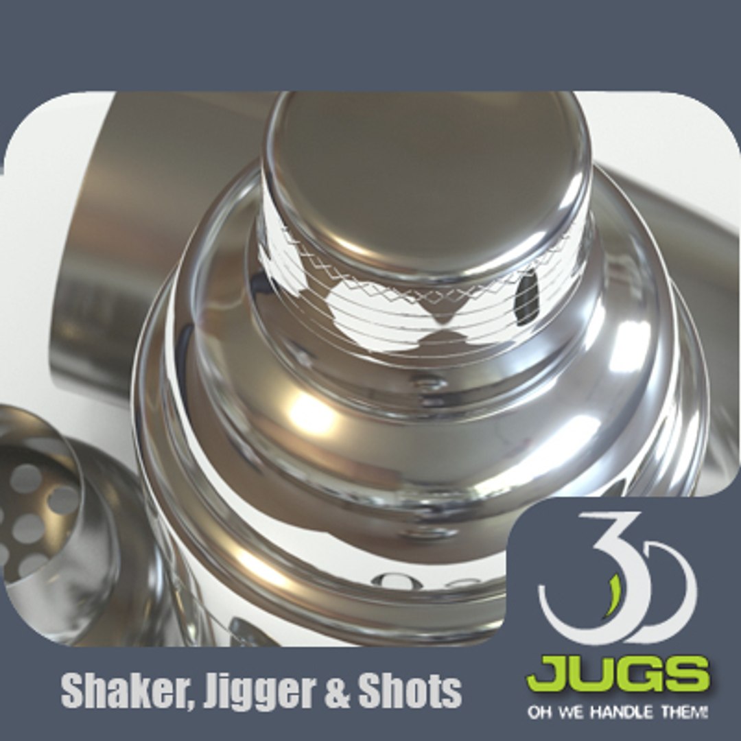 Cocktail Shaker Jigger Shot 3d Model