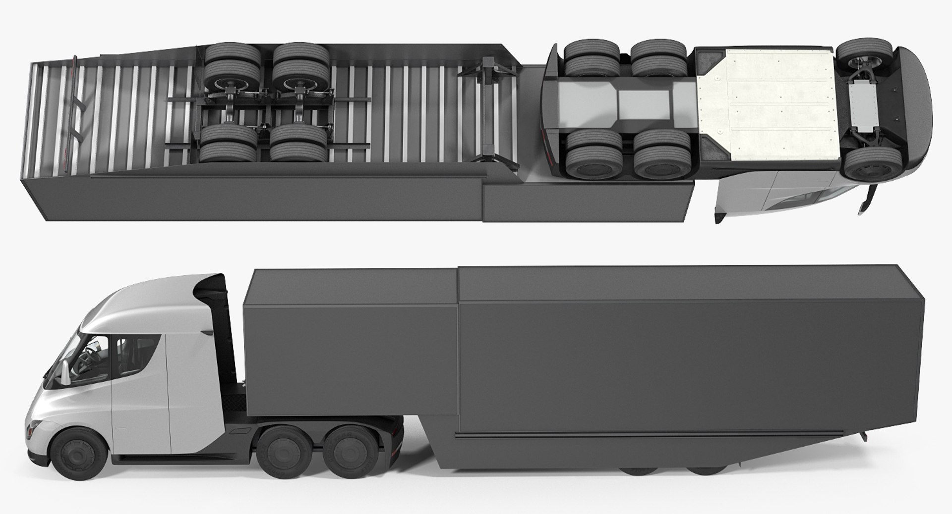 3D tesla semi trucks trailers https://p.turbosquid.com/ts-thumb/ku/HeaSK0/l0L9t8I0/teslasemitrucksandtrailerscollectionvray3dmodel019/jpg/1525828469/1920x1080/fit_q87/d9df0990fba777ad2f99fb500502fdfa7f87d7d0/teslasemitrucksandtrailerscollectionvray3dmodel019.jpg