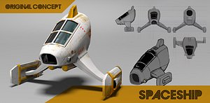 3d 3ds scifi spaceship
