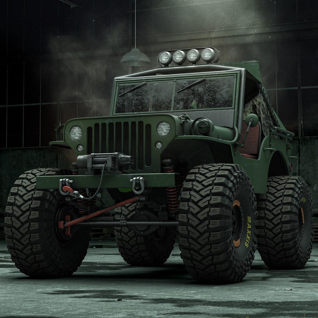3D Willys Monster model https://p.turbosquid.com/ts-thumb/ku/K9lRcw/7E/willys_003/jpg/1712918534/1920x1080/fit_q87/60efed97855a8838989652a493c1d49e56df8f35/willys_003.jpg