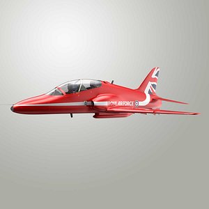 3d model british aerospace hawk red arrows