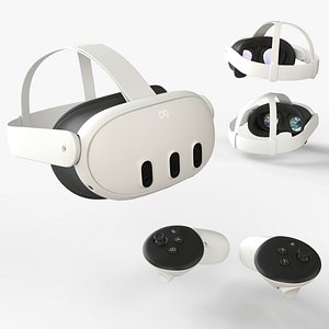 メタクエスト 3 VR ヘッドセット3Dモデル - TurboSquid 2067356