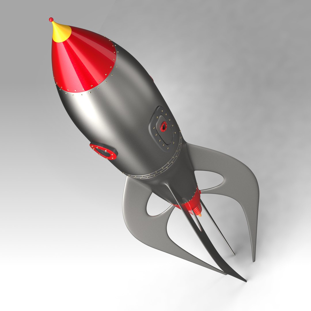 3D Rocket 1950s Space - TurboSquid 1355478