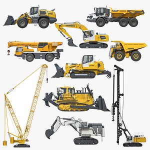 3D Industrial Vehicles Collection 1