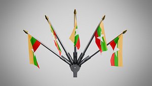 3D Wall Mount Flags  5 Of Burma