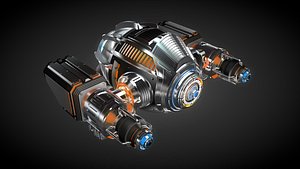 3D sci fi drone model