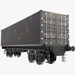 Container Railcar 3D