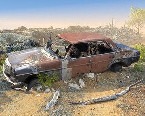 Abandoned Car Wreck Scan