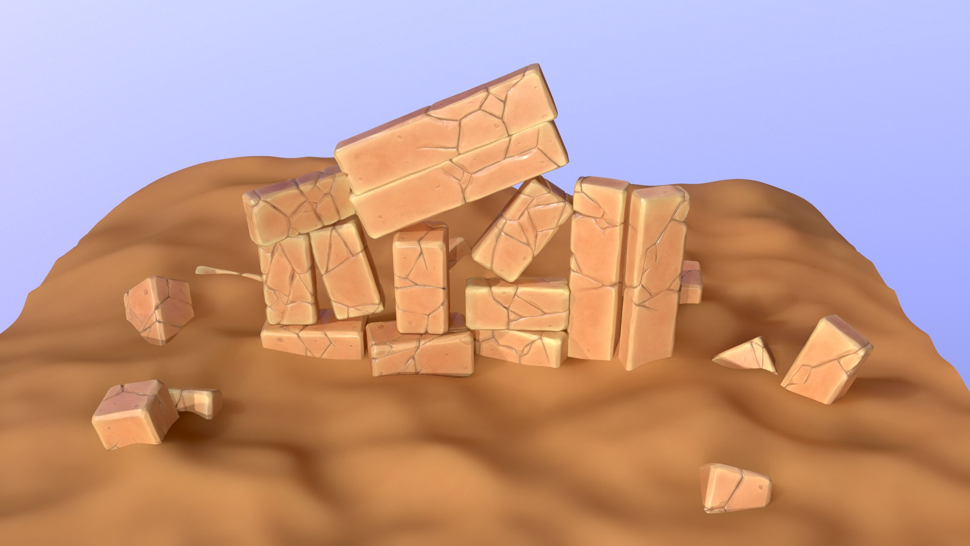 Stylized Cartoon Rock Sand 3D Model - TurboSquid 1568554