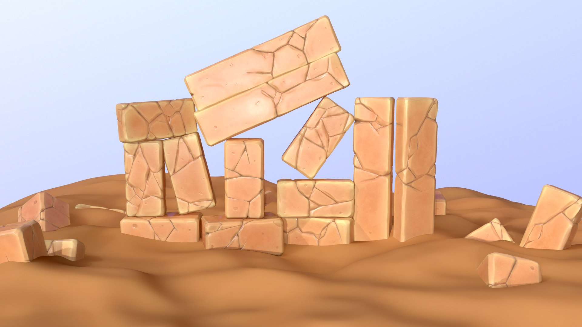 Stylized Cartoon Rock Sand 3D Model - TurboSquid 1568554
