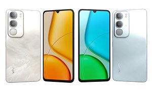 Vivo Y50 Platinum And Vivo Y50 Azure 3D model