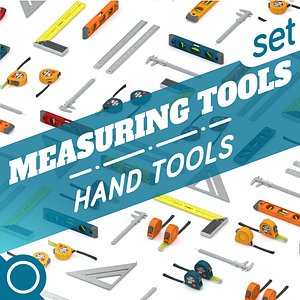 3D measuring tools set model
