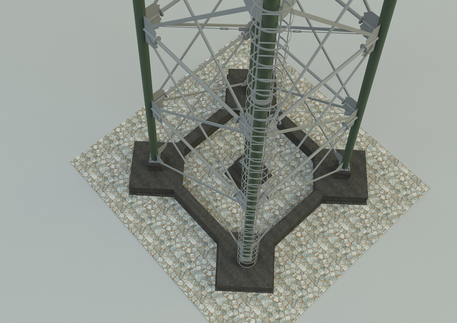 High Tower Water Tank Model - TurboSquid 2070172