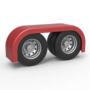 Semi truck Rear fenders Set 4 Scale 1 to 25 3D model