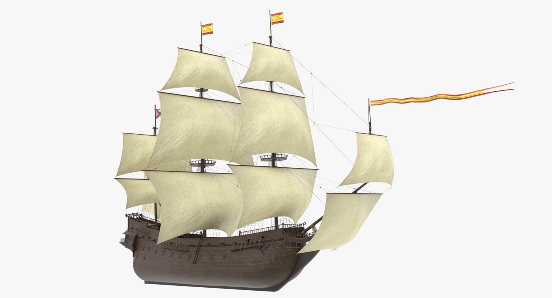 spanish galleon 3D https://p.turbosquid.com/ts-thumb/kv/1Zb89T/EXYdMU5I/009/png/1543619028/1920x1080/fit_q87/f167d045357c4f61a16d8addf48045adf741ef0a/009.jpg
