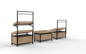 Fruit display shelf 3D model