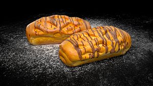 3D Chocolate Bun PBR Low-poly 3D model