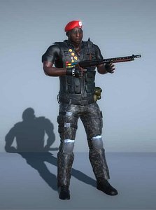 swat commander shotgun - 3D model