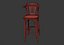 3D Bar Chair model