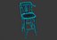 3D Bar Chair model