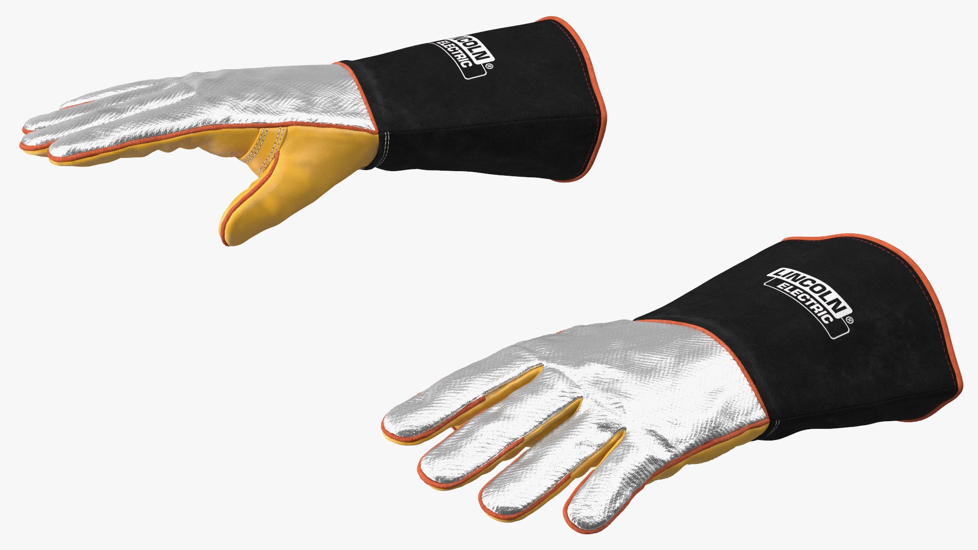 Lincoln Electric Reflective Heat Resistant Welding Gloves 3D model preview