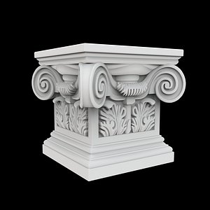 3D Mini Corinthian Pedestal 3D Printable Model Architectural Decor