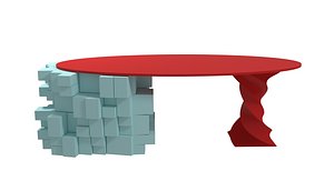 3D model modern pop table dow