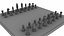 3D board backgammon chess jenga model