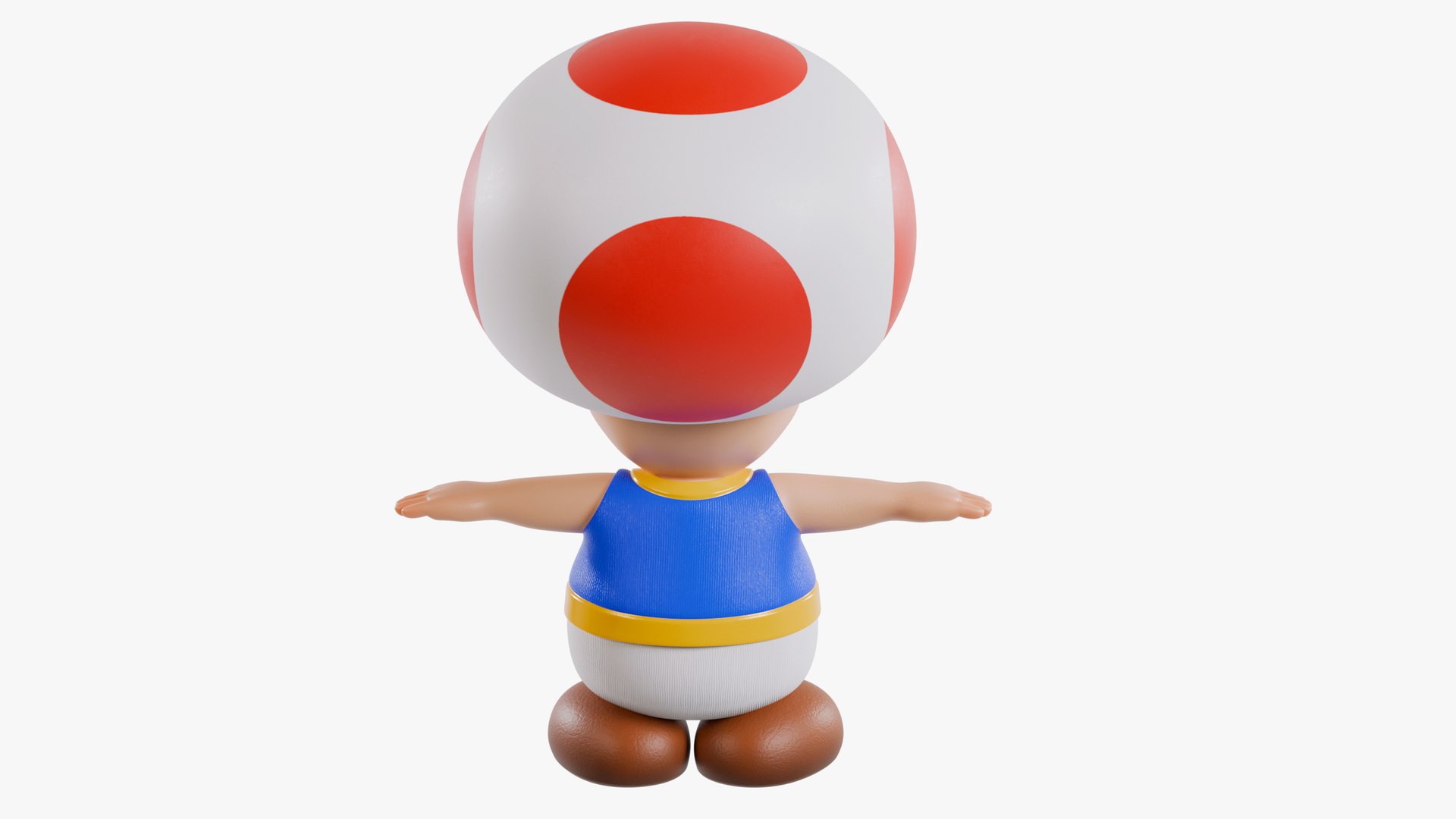3D Toad Toadstool Mushroom Super Mario - TurboSquid 1408203