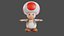 3D toad toadstool mushroom super mario