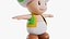 3D toad toadstool mushroom super mario