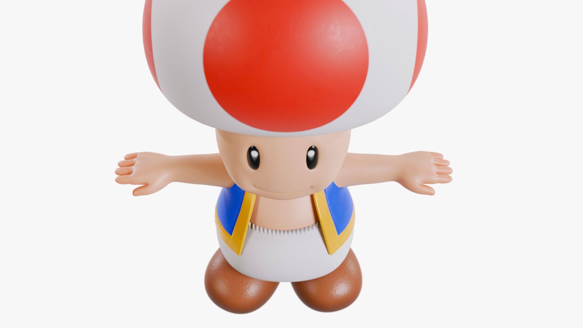 3D Toad Toadstool Mushroom Super Mario - TurboSquid 1408203