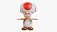 3D toad toadstool mushroom super mario