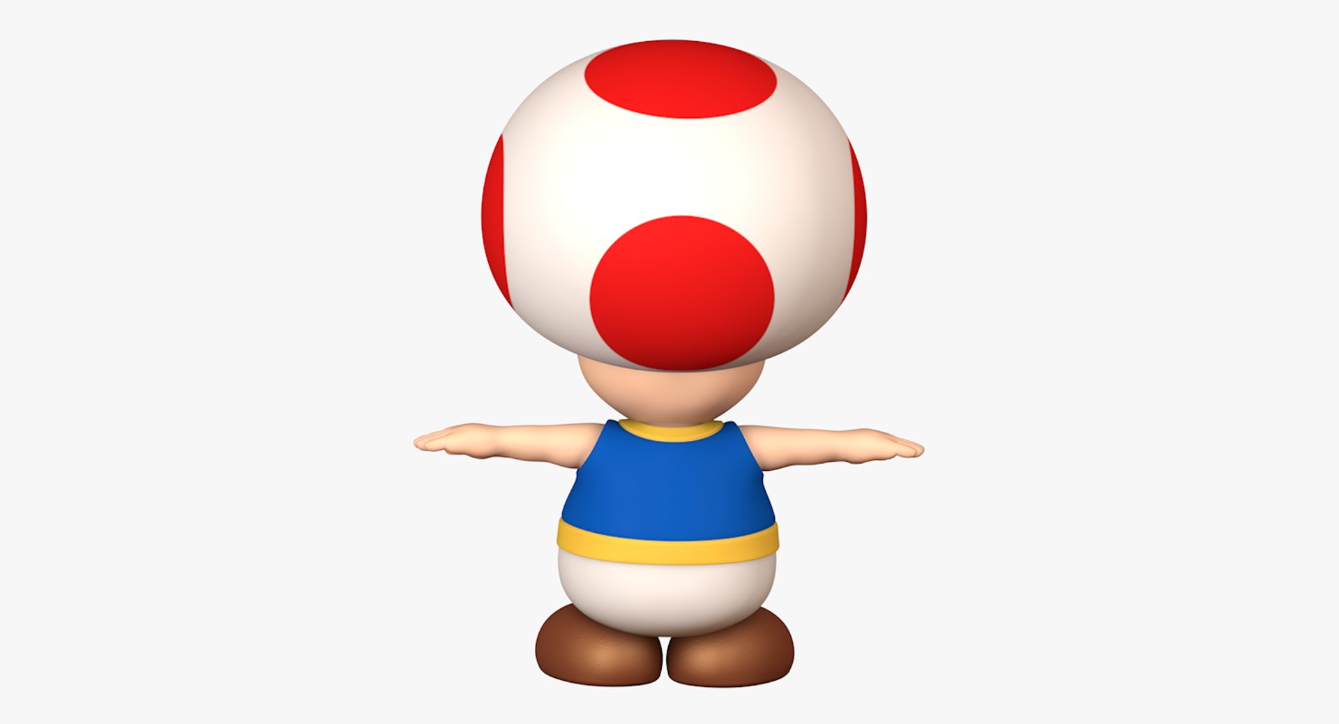 3d Toad Toadstool Mushroom Super Mario Turbosquid 1408203 4601