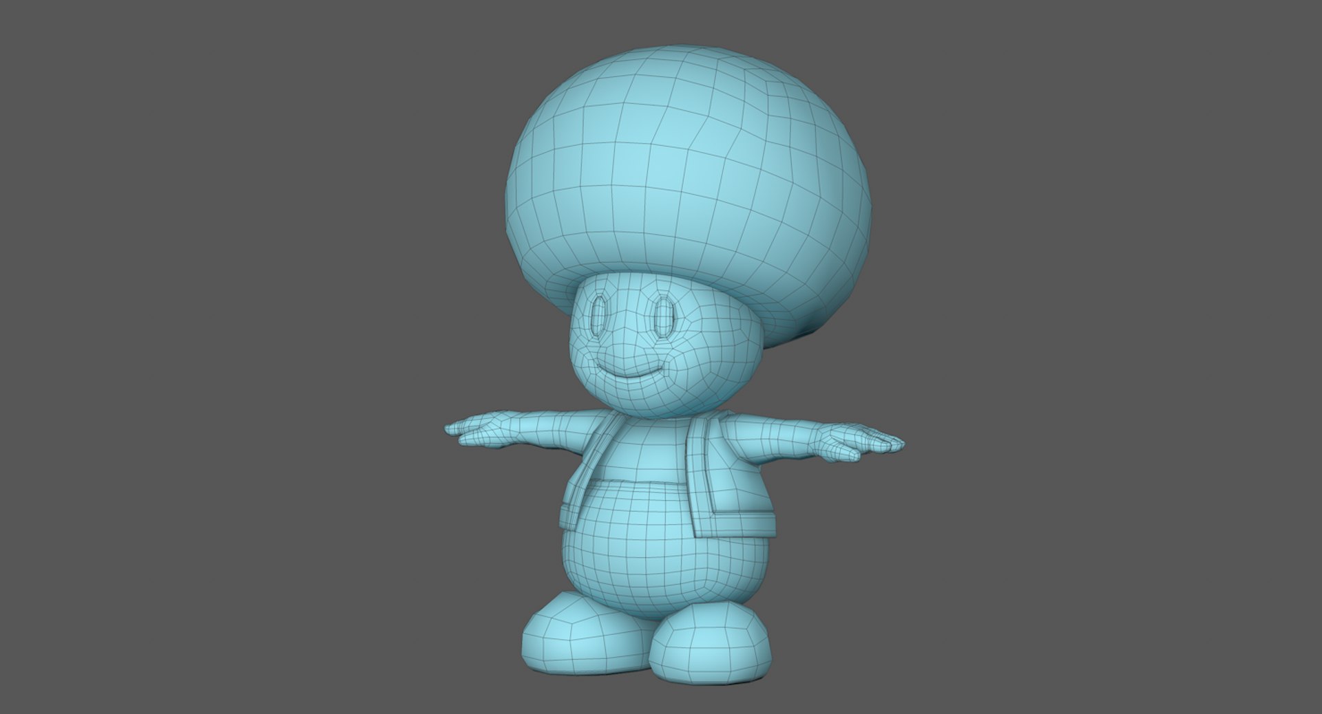 3D Toad Toadstool Mushroom Super Mario - TurboSquid 1408203