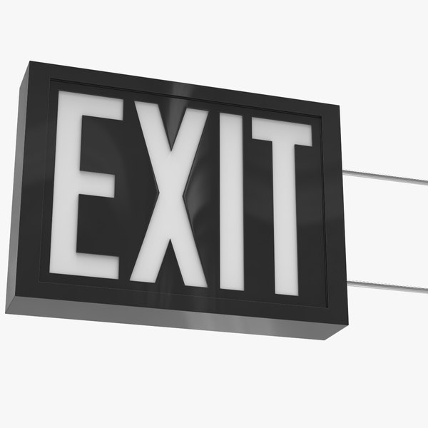 exit panel sign 3D model
