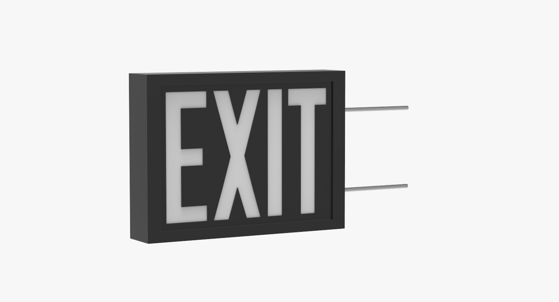 Exit Panel Sign 3D Model - TurboSquid 1345045