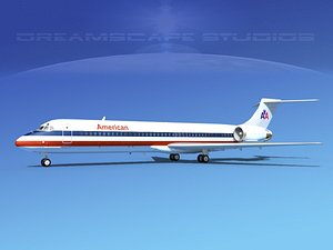 3d model md-87 airliners