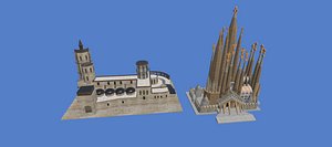 3D Tha Spanish LandMarks Pack