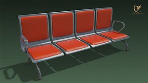 low-poly chair 3D model