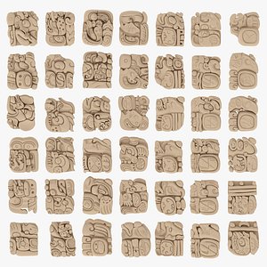 script glyphs writing 3D