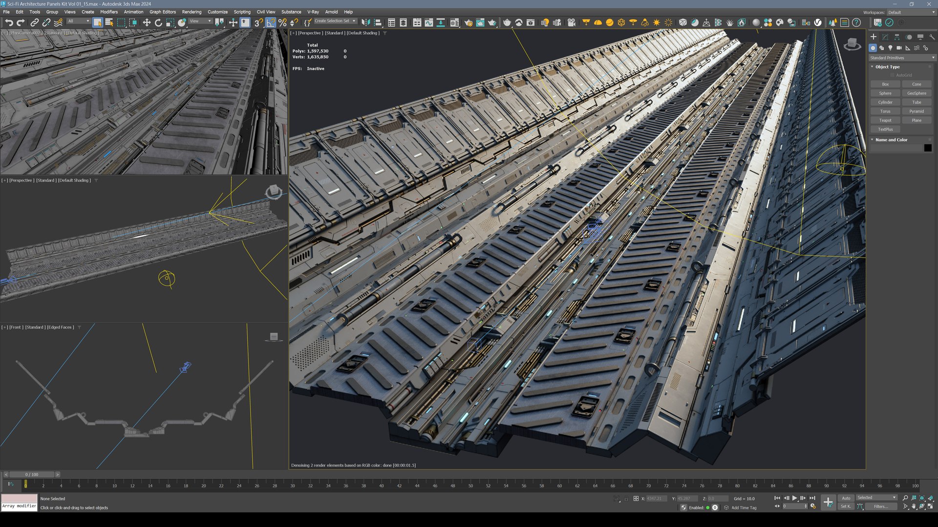 3D Model Sci-Fi Architecture Panels Pack Vol 01 - TurboSquid 1960905
